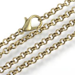 Iron Rolo Chains Necklace Making US-MAK-R015-45cm-AB