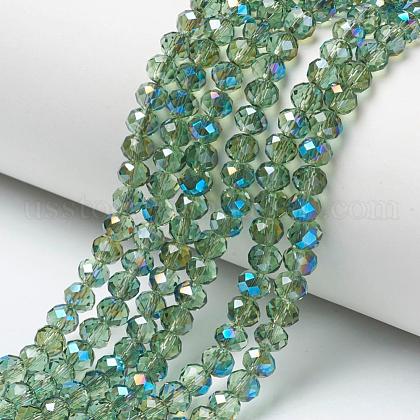 Electroplate Glass Beads Strands US-EGLA-A034-T10mm-I01-1