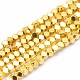 Electroplate Non-magnetic Synthetic Hematite Beads Strands US-G-L485-10B-G-1