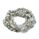 Natural Flower Amazonite Chips Beads Strands US-G-M205-12-3