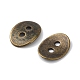 Brass Button Clasps US-KK-G080-M-3