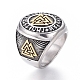 304 Stainless Steel Signet Rings for Men US-RJEW-D073-09-ASG-2