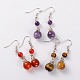 Natural Gemstone Dangle Earrings US-EJEW-JE01374-1