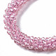 Faceted Transparent Glass Beads Stretch Bracelets US-BJEW-S144-002C-05-3