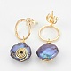 Baroque Pearl Keshi Pearl Dangle Earrings US-EJEW-JE02833-3