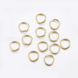 304 Stainless Steel Open Jump Rings US-STAS-L187-6x0.8mm-G