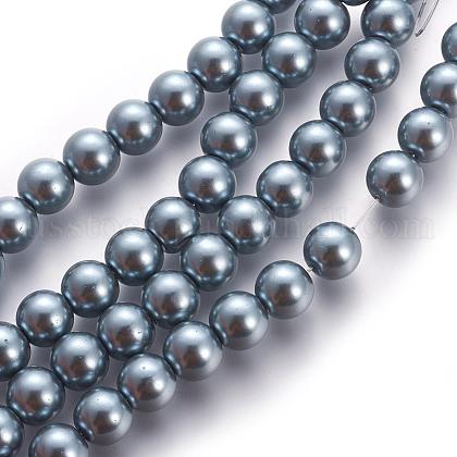 Glass Pearl Beads Strands US-HY-14D-B19-1