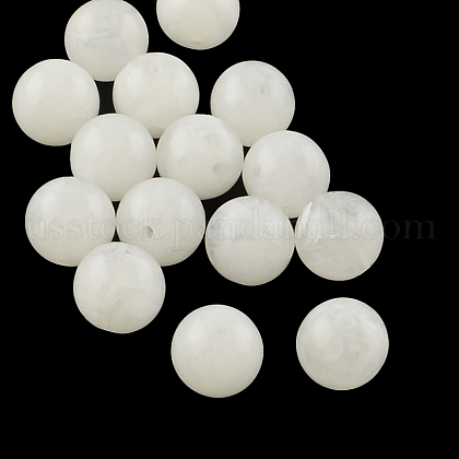 Round Imitation Gemstone Acrylic Beads US-OACR-R029-8mm-30-1