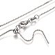 Adjustable Electroplate Brass Venetian Chain Necklaces US-MAK-L028-02P-1