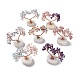 Natural Gemstone Chips and Natural White Jade Pedestal Display Decorations US-DJEW-G027-14RG-1