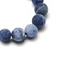 Frosted Natural Sodalite Round Bead Strands US-G-M064-6mm-01-2
