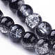 Spray Painted Crackle Glass Beads Strands US-CCG-Q002-6mm-11-3