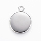 304 Stainless Steel Pendant Cabochon Settings US-STAS-E146-18P-12mm-1