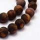 Frosted Natural Tiger Eye Beads Strands US-G-F364-18-8mm-3