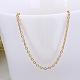 Gold Plated Brass Cable Chain Necklaces US-NJEW-BB10199-18-2