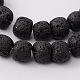Round Synthetic Lava Rock Dyed Beads Strands US-G-N0105-18-1