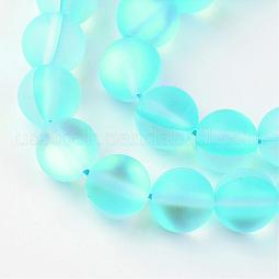 Synthetic Moonstone Beads Strands US-G-R375-8mm-A04