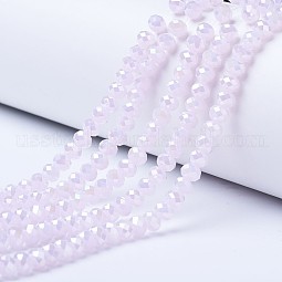 Electroplate Glass Beads Strands US-EGLA-A034-J8mm-B04