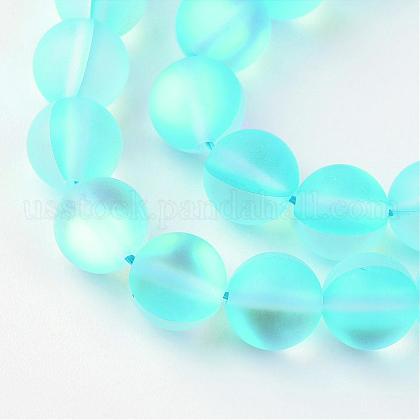 Synthetic Moonstone Beads Strands US-G-R375-8mm-A04-1