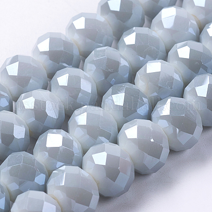 Electroplate Glass Beads Strands US-EGLA-D020-10x8mm-47-1