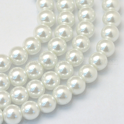 Baking Painted Glass Pearl Bead Strands US-HY-Q003-3mm-01-1