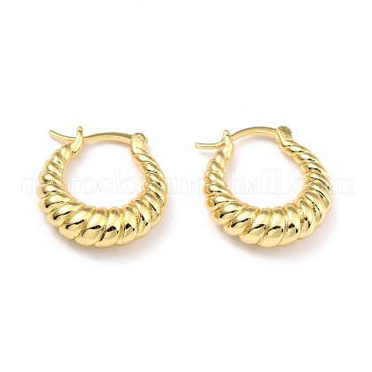 Brass Hoop Earrings US-EJEW-D273-02G-1