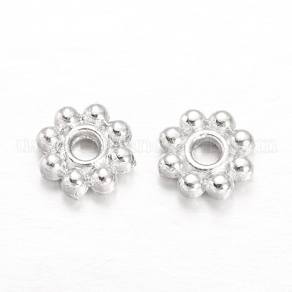 Alloy Daisy Spacer Beads US-PALLOY-L166-31S-1