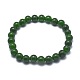 Natural TaiWan Jade Bead Stretch Bracelets US-BJEW-K212-B-019-2