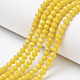 Opaque Solid Color Glass Beads Strands US-EGLA-A034-P6mm-D04-1