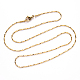 Vacuum Plating 304 Stainless Steel Coreana Chain Necklace US-NJEW-S420-006B-G-3