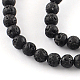 Dyed Natural Lava Rock Gemstone Round Bead Strands US-G-R293-02-1
