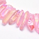 Electroplated Natural Quartz Crystal Beads Strands US-G-P368-05E-5