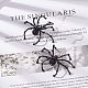 Glass Seed Braided Spider Long Dangle Earrings US-EJEW-TA00085-4