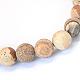 Frosted Natural Picture Jasper Round Bead Strands US-G-E334-10mm-26-2