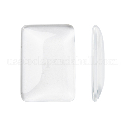 Transparent Rectangle Glass Cabochons US-GGLA-R025-33x23