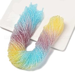Transparent Painted Glass Beads Strands US-DGLA-A034-T4mm-A15