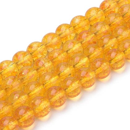 Synthetic Citrine Beads Strands US-G-S150-14-8mm-1