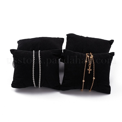 Black Rectangle Velvet Pillow Jewelry Bracelet Watch Display US-X-BDIS-I001-01-1