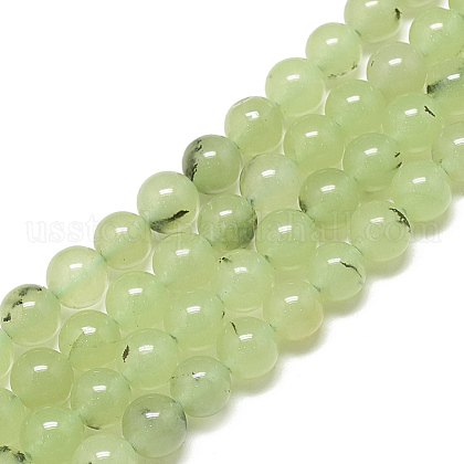 Natural Prehnite Beads Strands US-G-S300-118-8mm-1