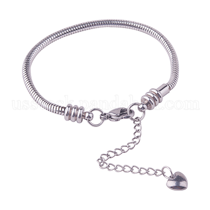 304 Stainless Steel European Snake Chains Bracelets US-STAS-PH0006-03A-1