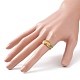 Glass Braided Vortex Finger Ring US-RJEW-TA00046-02-3
