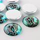 Constellation/Zodiac Sign Printed Glass Cabochons US-GGLA-A002-25mm-EE-3