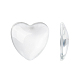 Transparent Glass Heart Cabochons US-GGLA-R021-25mm-1