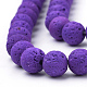 Synthetic Lava Rock Beads Strands US-G-S277-10mm-06-3
