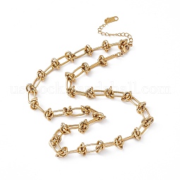 304 Stainless Steel Kont Link Chain Necklace for Men Women US-NJEW-P269-02G