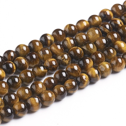 Natural Tiger Eye Beads Strands US-Z0RQX011-1