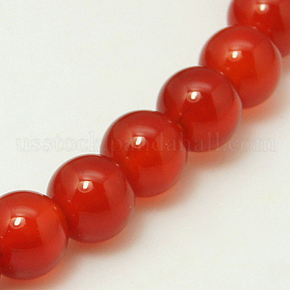Natural Carnelian Beads Strands US-G-G338-4mm-01-1