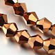 Faceted Bicone Electroplate Glass Beads Strands US-EGLA-P016-4mm-F05-1