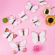 Artificial Plastic Butterfly Decorations US-DJEW-PH0002-02-5