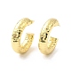 Brass C-shape Stud Earrings US-EJEW-G327-05G-1